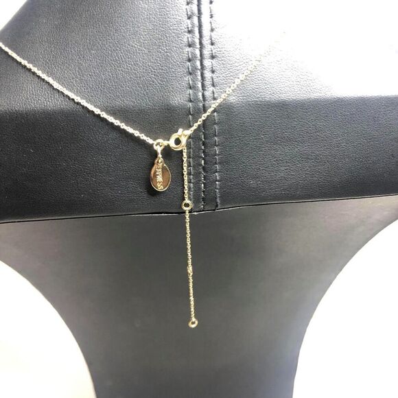 1629 Express gold tone cross pendant necklace 14-17" - Picture 3 of 3